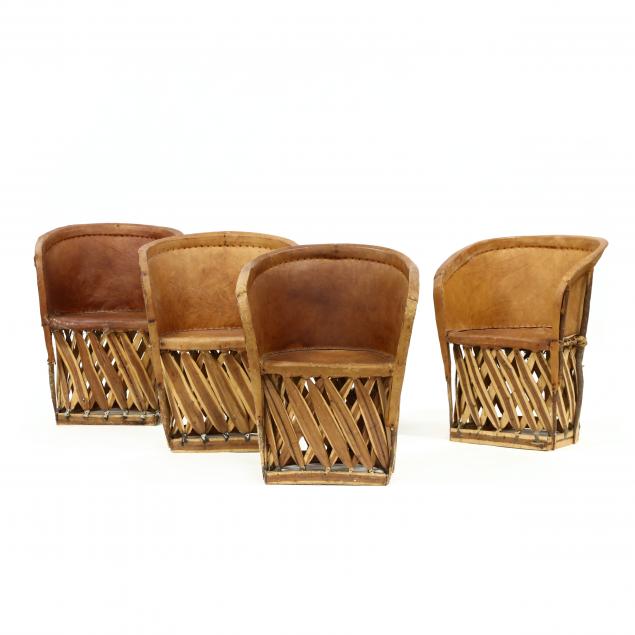 four-vintage-mexican-equipale-pigskin-chairs