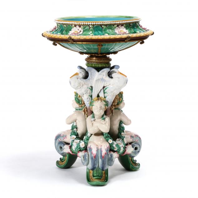an-important-minton-ormolu-mounted-majolica-jardiniere-and-pedestal