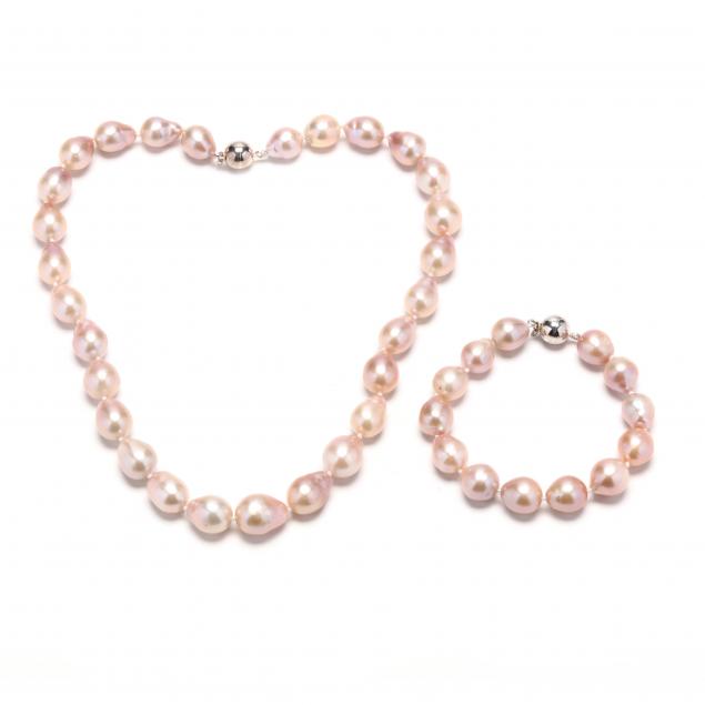 sterling-silver-and-pearl-necklace-and-bracelet