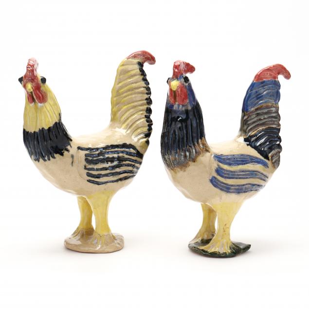 nc-folk-pottery-two-charles-moore-chickens