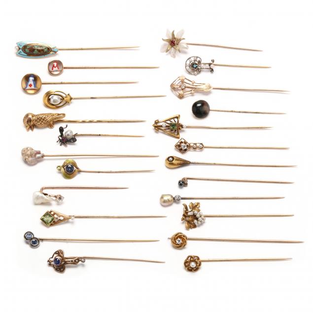 collection-of-gold-stick-pins