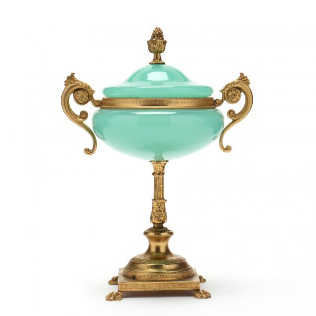 antique-ormolu-and-green-opaline-glass-compote