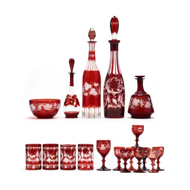 bohemian-ruby-cut-to-clear-drinkware