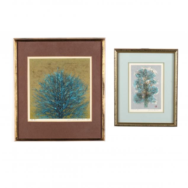 joichi-hoshi-japanese-1911-1979-i-treetop-blue-i-and-i-small-tree-blue-i