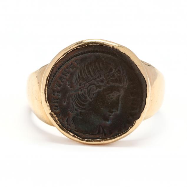 20kt-gold-and-ancient-bronze-coin-ring