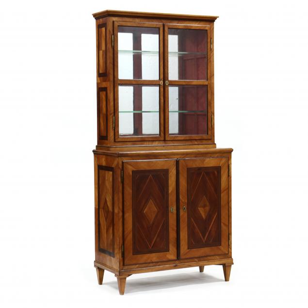 antique-continental-inlaid-bookcase