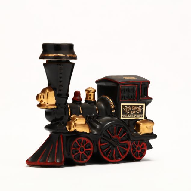 ezra-brooks-bourbon-whiskey-in-train-locomotive-decanter