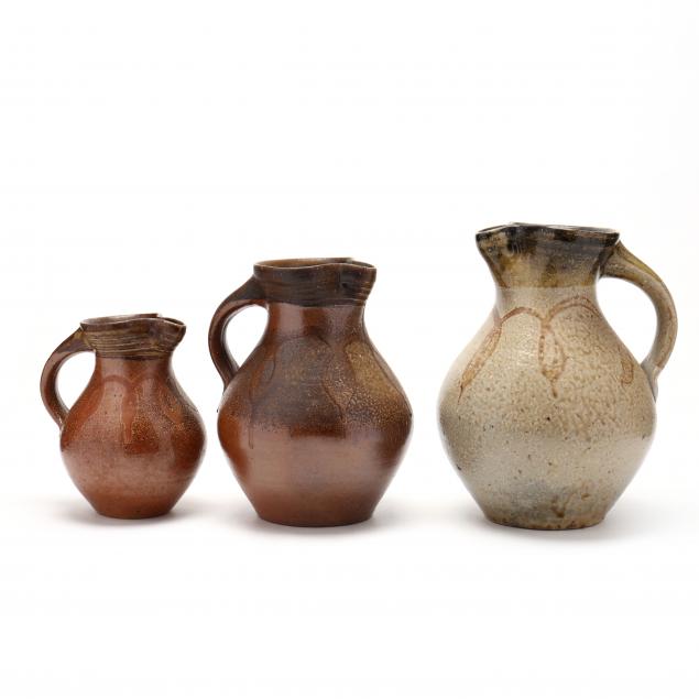 nc-pottery-three-mark-hewitt-pottery-pitchers