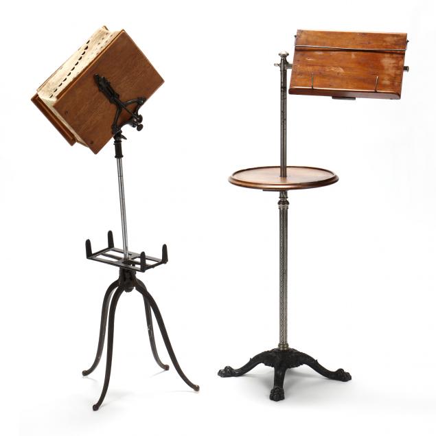 two-industrial-book-stands