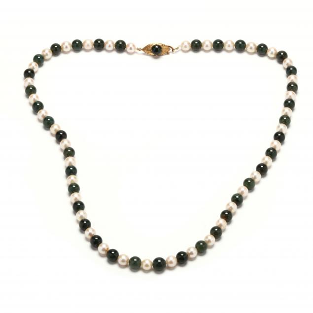 14kt-gold-nephrite-and-pearl-bead-necklace