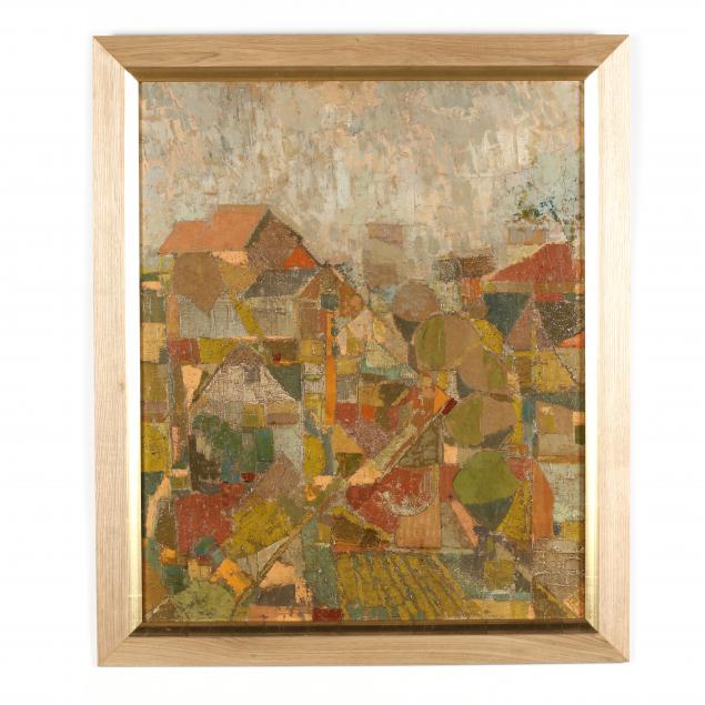 continental-school-20th-century-cubist-style-landscape-painting