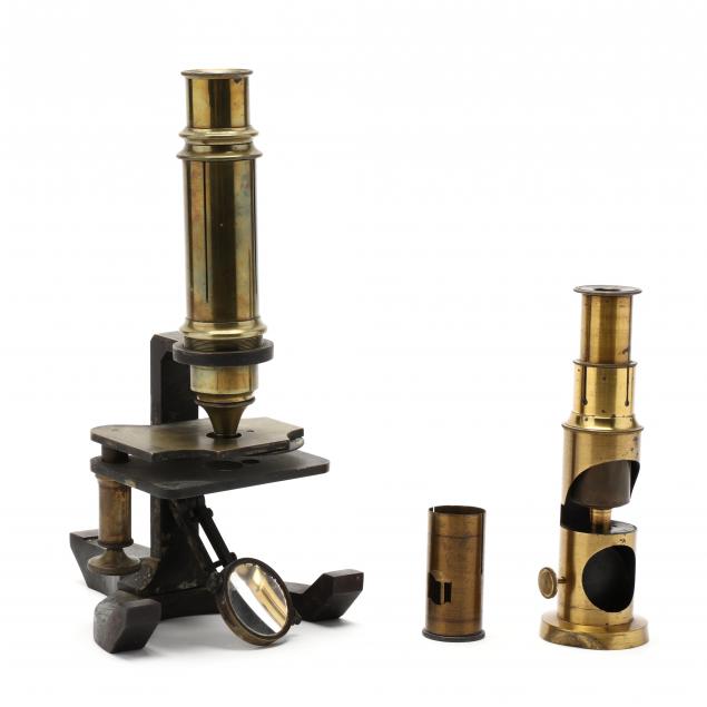 two-brass-field-microscopes