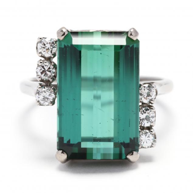 white-gold-green-tourmaline-and-diamond-ring