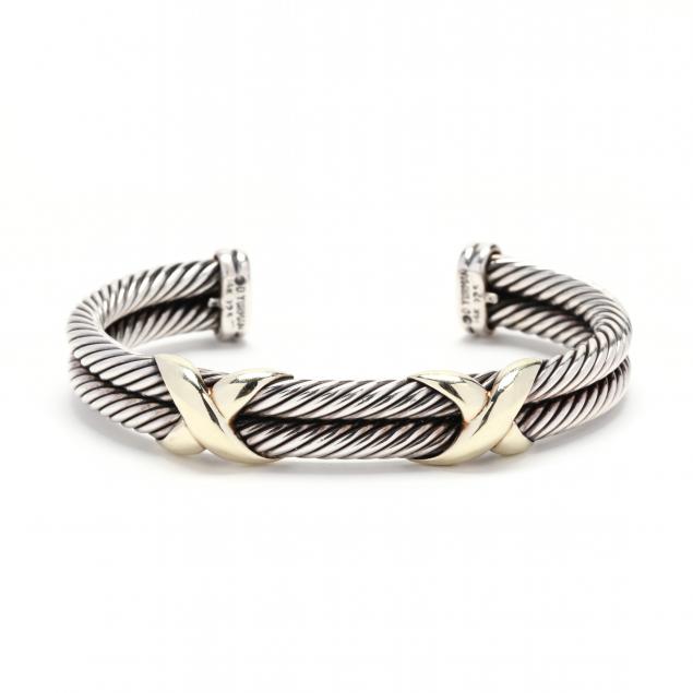 sterling-silver-and-14kt-gold-cuff-bracelet-david-yurman