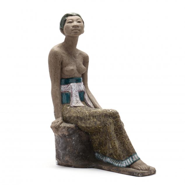 mari-simmulson-russian-swedish-1911-2000-sculpture-of-a-seated-indonesian-woman