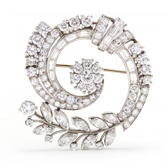 platinum-and-diamond-brooch