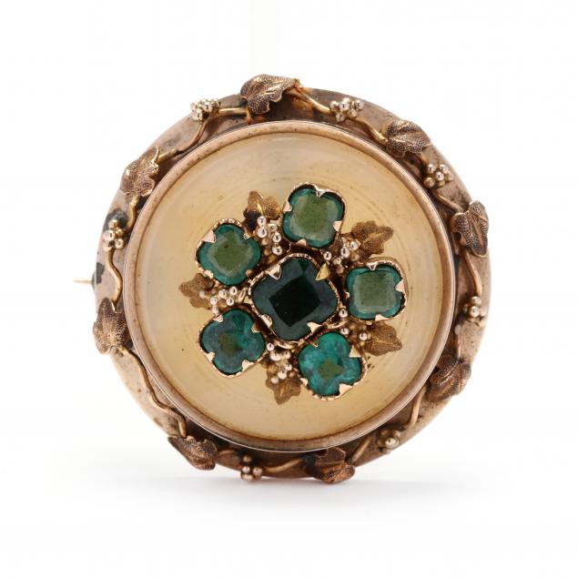 antique-gold-and-gem-set-brooch