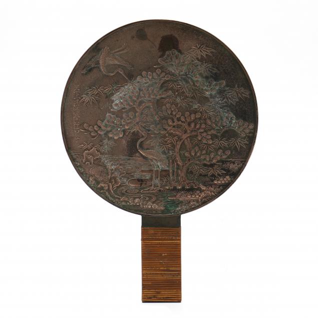 a-japanese-bronze-mirror-and-lacquered-case