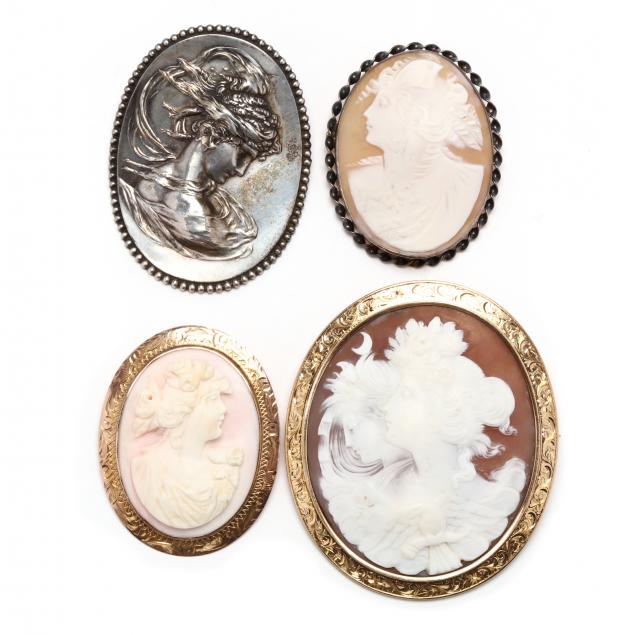 four-cameo-brooches
