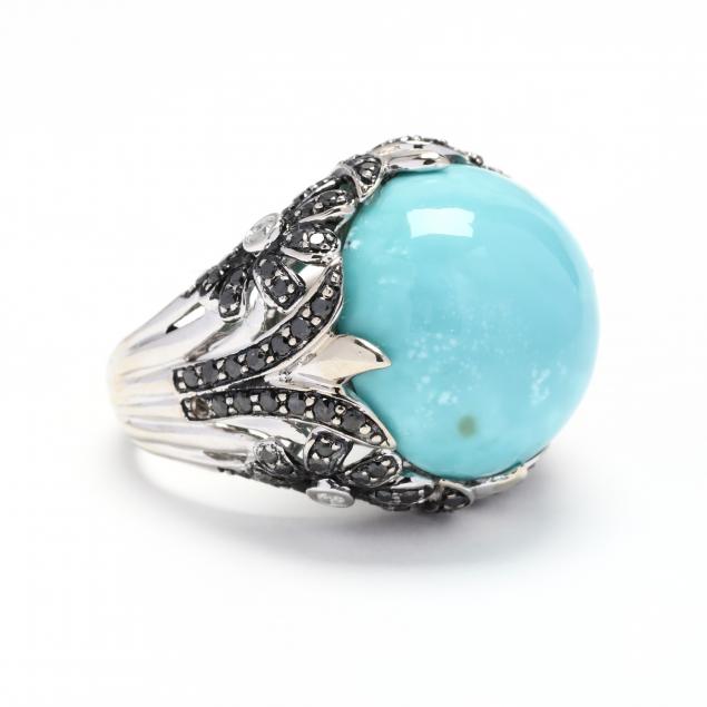 white-gold-turquoise-and-diamond-ring