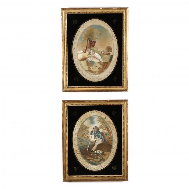 pair-of-georgian-silk-and-watercolor-needleworks