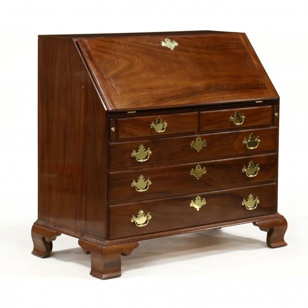 hickory-chippendale-style-mahogany-slant-front-desk