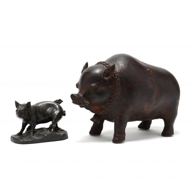 two-contemporay-pig-sculptures-metropolitan-museum-of-art