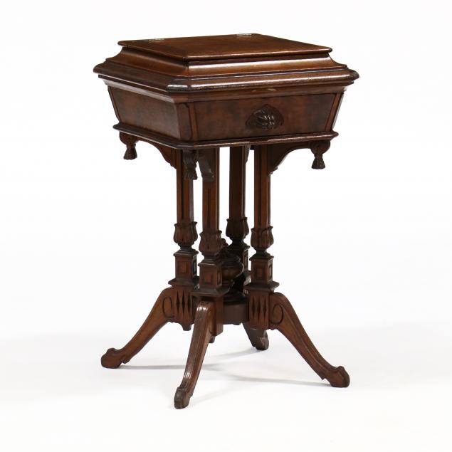 american-renaissance-revival-carved-walnut-sewing-stand