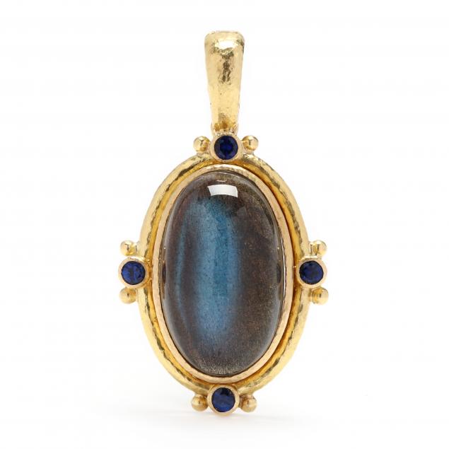 19kt-gold-labradorite-and-sapphire-pendant-elizabeth-locke