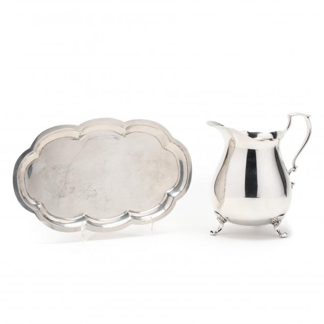 sterling-silver-creamer-and-tray-by-poole