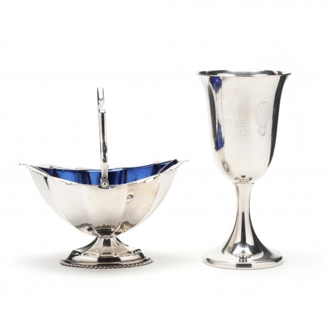a-silverplate-handled-basket-and-goblet