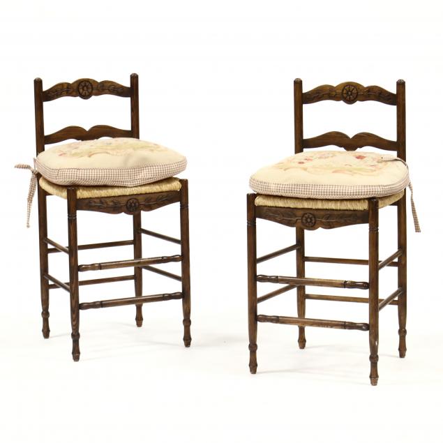 pair-of-french-provincial-style-carved-oak-barstools