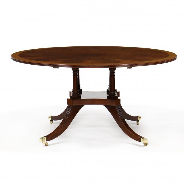 english-regency-style-banded-mahogany-pedestal-dining-table
