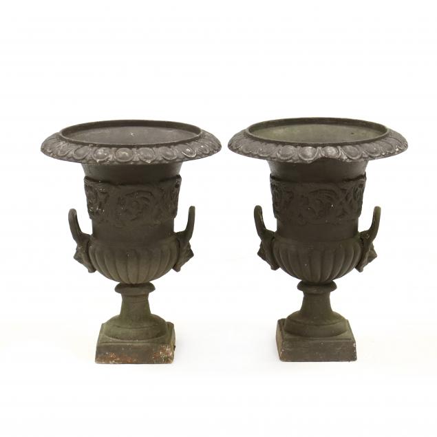 a-pair-of-classical-style-double-handled-iron-garden-urns
