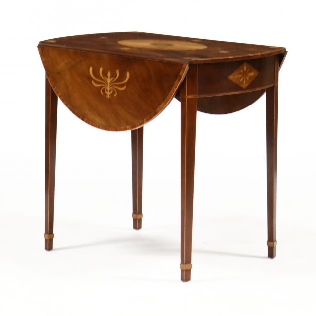 baker-georgian-style-inlaid-mahogany-pembroke-table