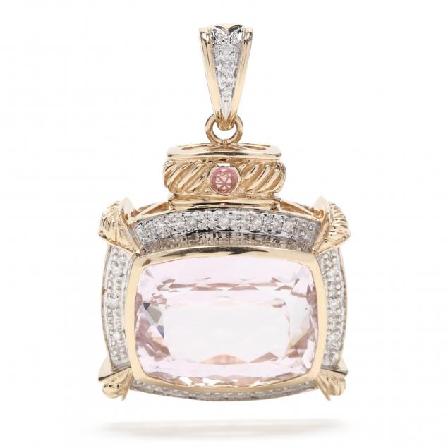 14kt-gold-kunzite-and-diamond-pendant
