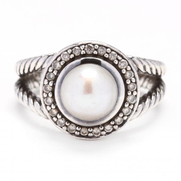 sterling-silver-diamond-and-pearl-ring-david-yurman