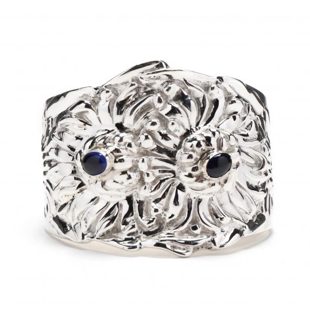 sterling-silver-i-chrysanthemum-i-cuff-galmer-new-york