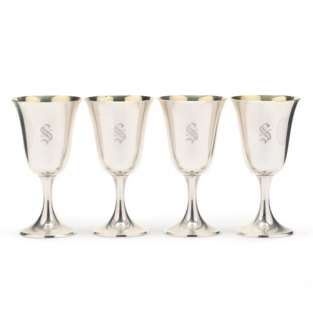 a-set-of-four-gorham-parcel-gilt-sterling-silver-goblets