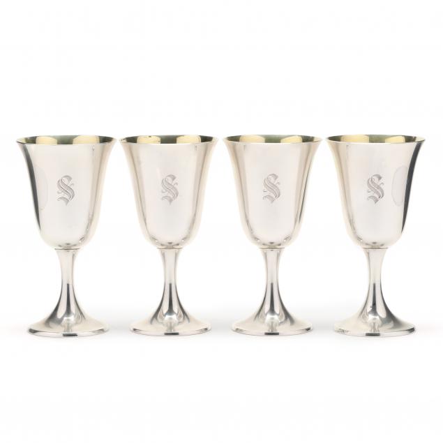 a-set-of-four-gorham-parcel-gilt-sterling-silver-goblets