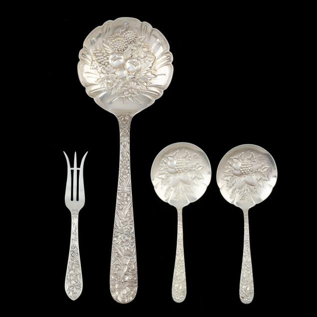 four-i-repousse-i-sterling-silver-serving-pieces