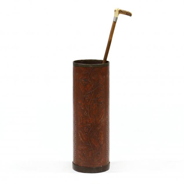 antique-umbrella-receptacle-with-cane