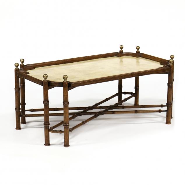 faux-bamboo-tray-on-stand-coffee-table