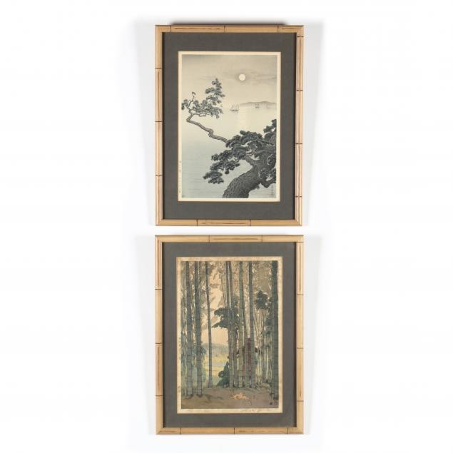 two-japanese-woodblock-prints-by-hiroshi-yoshida-and-tsuchiya-koitsu