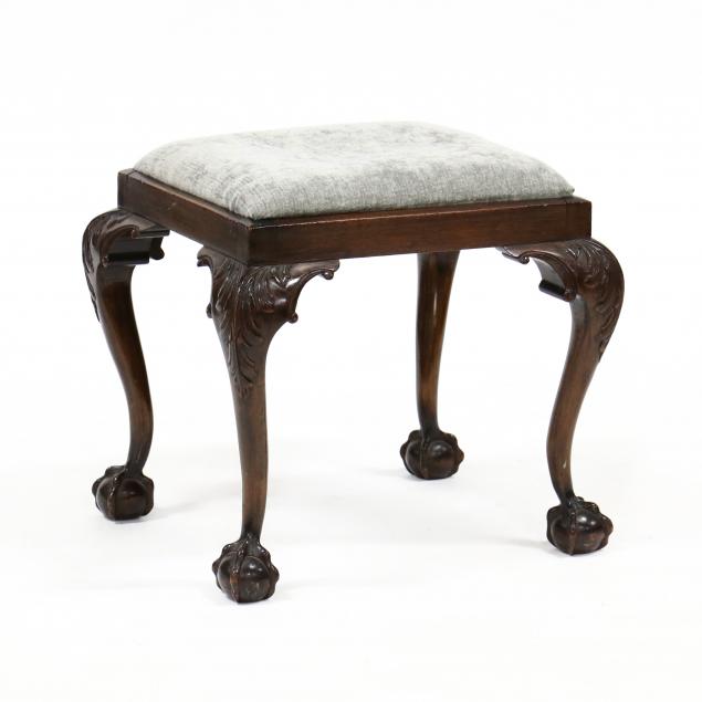 chippendale-style-carved-mahogany-stool