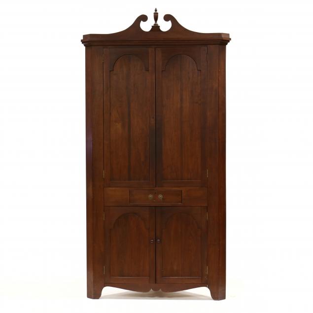 bench-made-chippendale-style-walnut-corner-cupboard