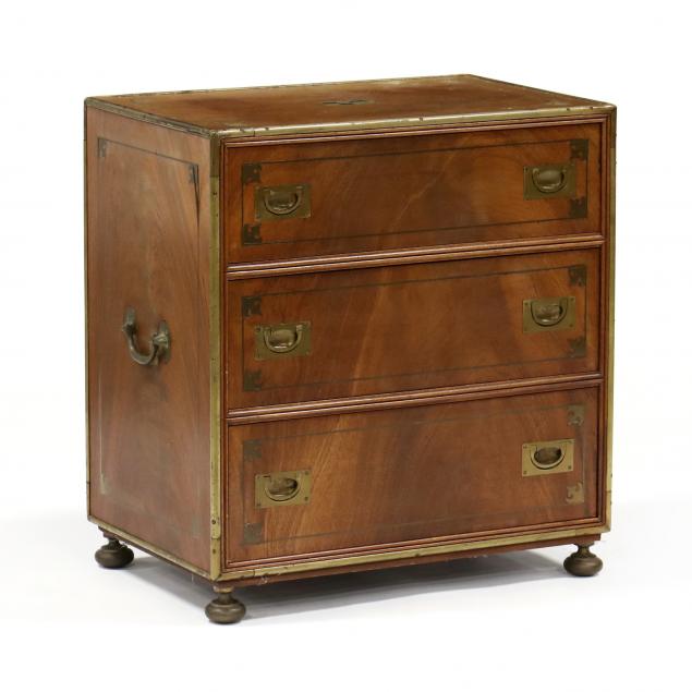 campaign-style-mahogany-and-brass-bedside-chest-of-drawers
