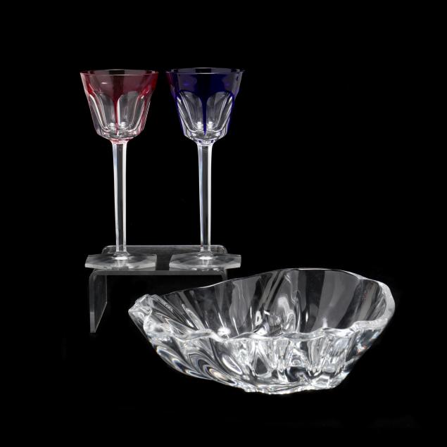 baccarat-crystal-bowl-and-wine-stems