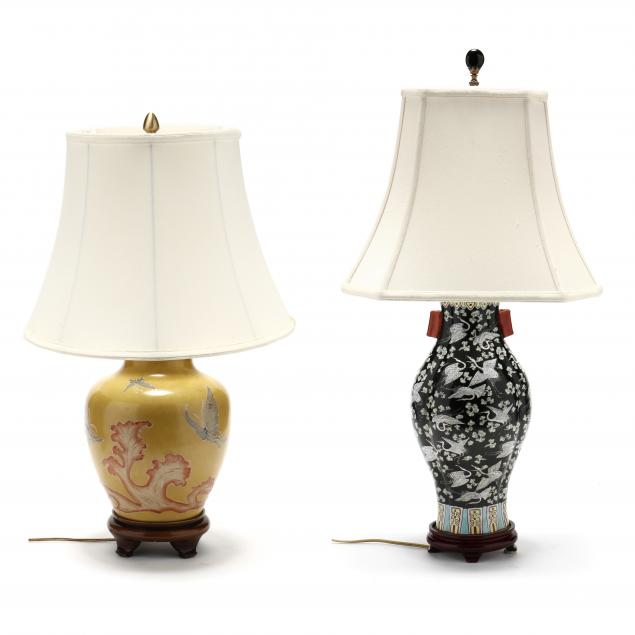 two-asian-style-porcelain-vase-lamps-including-marbro