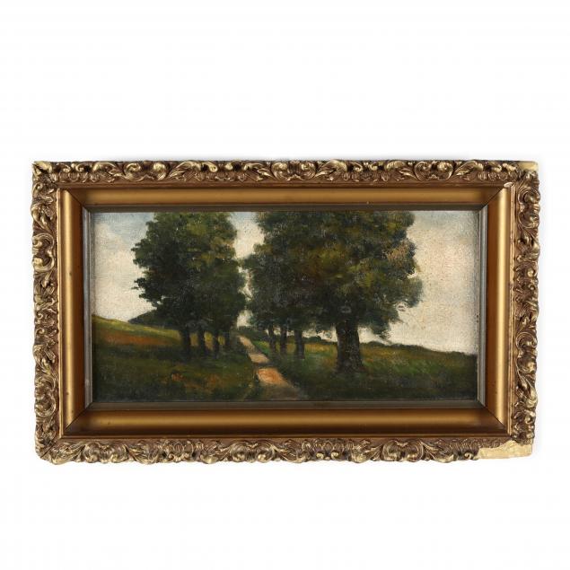american-school-late-19th-century-plein-air-painting-of-a-hillside-path